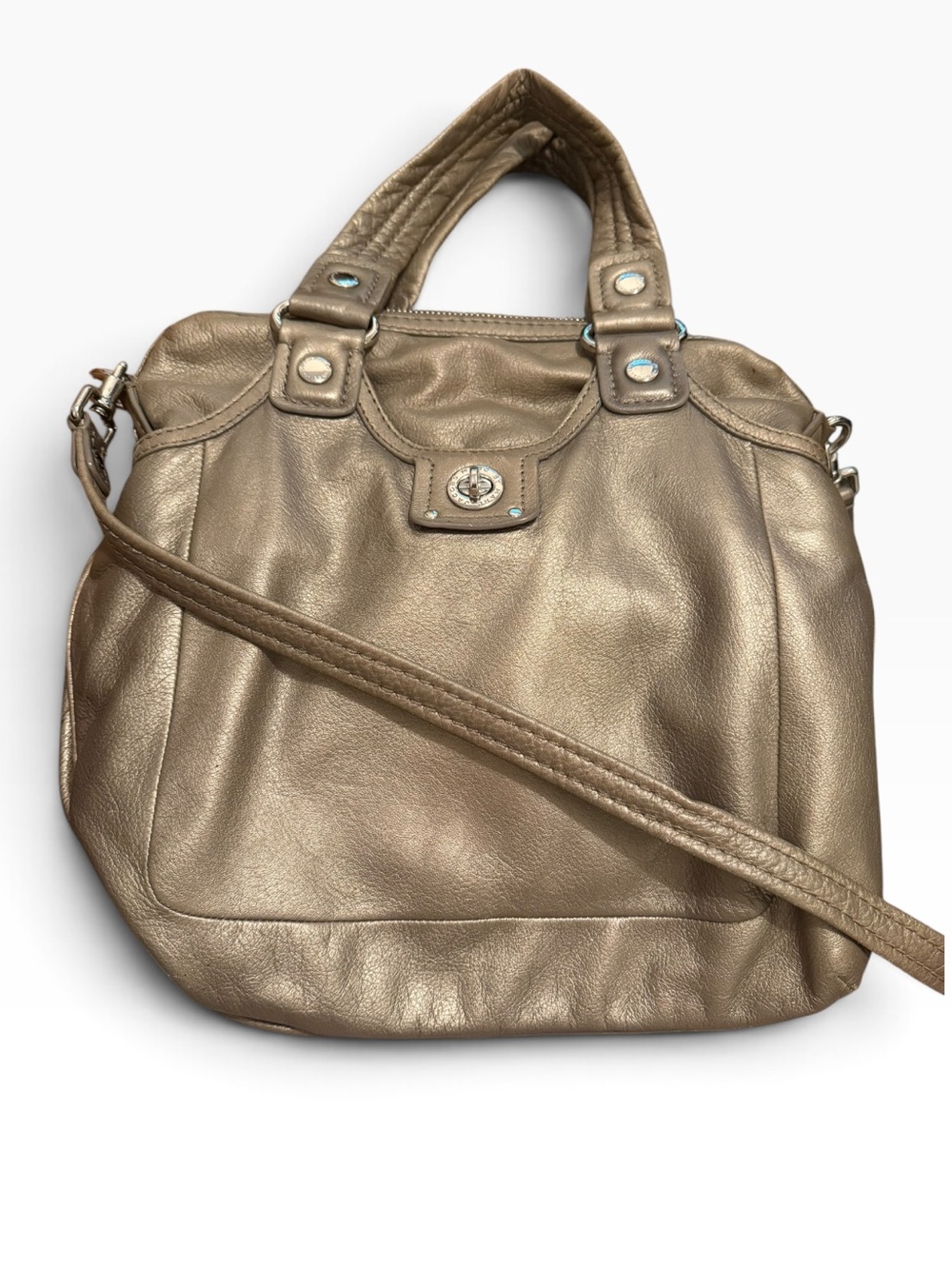 Marc Jacobs Totally Turnlock Teri
Tote in Pebbled Taupe